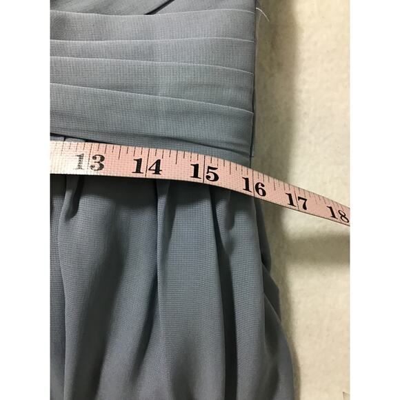 FORMAL SZ 12 L Blue Sleeveless Round Neck Adjustable Straps Maxi Dress NEW 0B3 - Picture 6 of 9